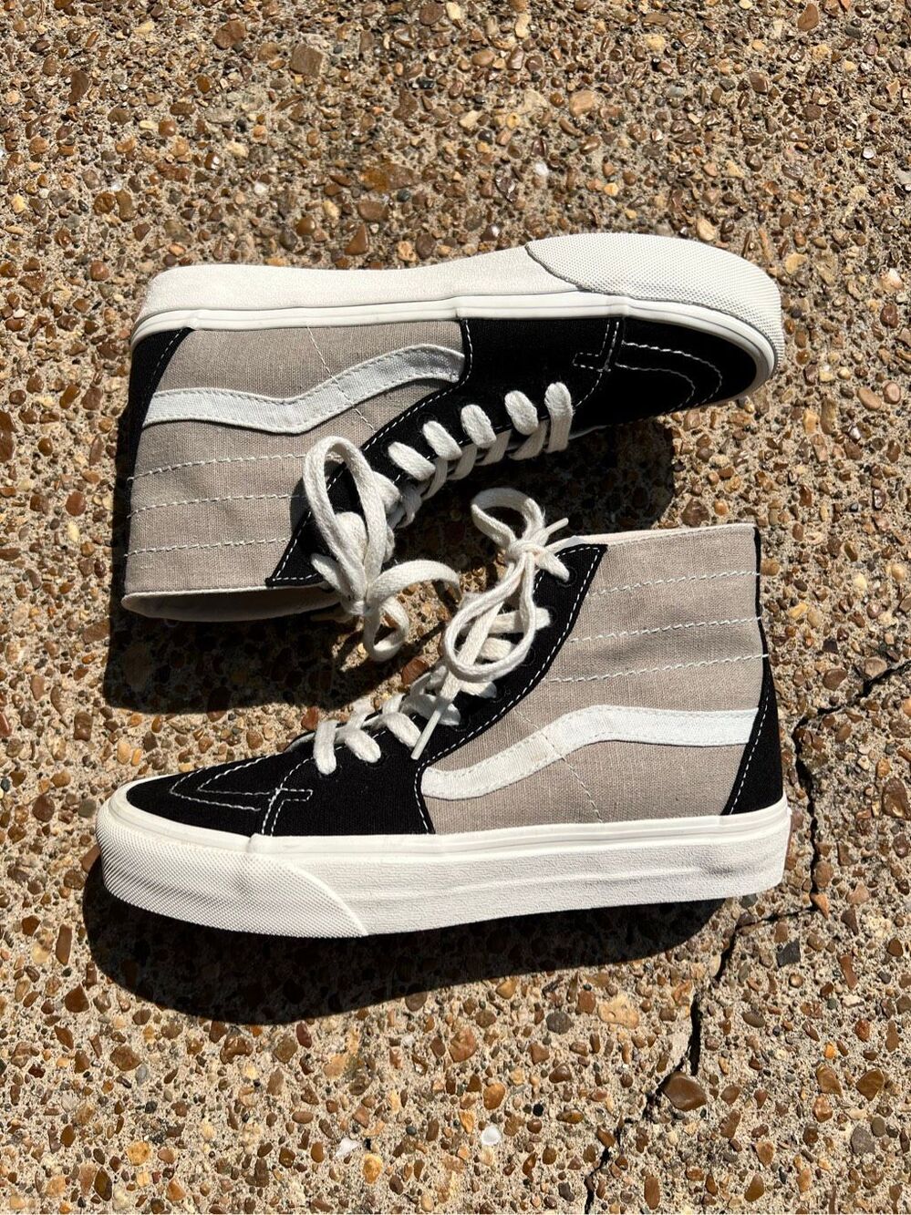 Vans SK8-HI Eco Theory Black/Sand High Tops Suede & Canvas Women’s 7.5 Men’s 6